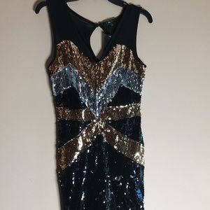 Alt. B Party Metallic Dress